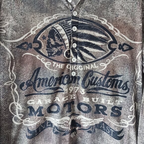 Unbranded Top Size M Long Sleeve "Original American Customs Garage 1973" Soft - Picture 2 of 4